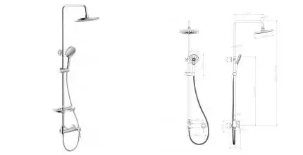 Душевая система «Lemark» Minima LM3860C хром Душевая система «Lemark» Minima LM3860C хром