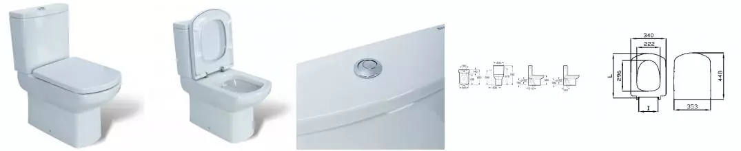 Унитаз компакт «Roca» Dama Senso Compacto 7342518000/734151B000 (ZRU9000041) белый с сиденьем дюропласт с микролифтом белое Унитаз компакт «Roca» Dama Senso Compacto 7342518000/734151B000 (ZRU9000041) белый с сиденьем дюропласт с микролифтом белое