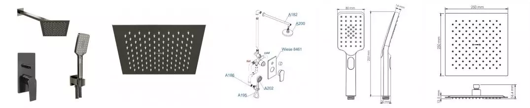 Душевая система «WasserKRAFT» А84202 оружейная сталь Душевая система «WasserKRAFT» А84202 оружейная сталь