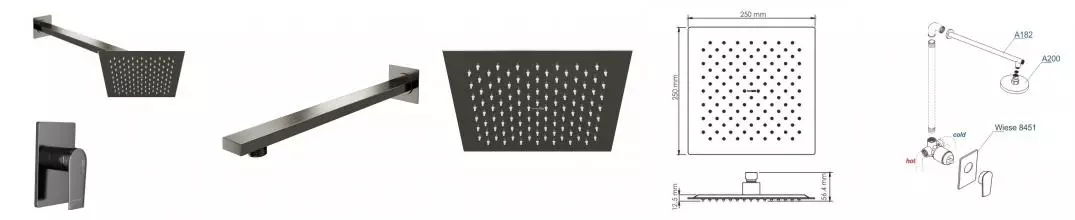 Душевая система «WasserKRAFT» А84182 оружейная сталь Душевая система «WasserKRAFT» А84182 оружейная сталь