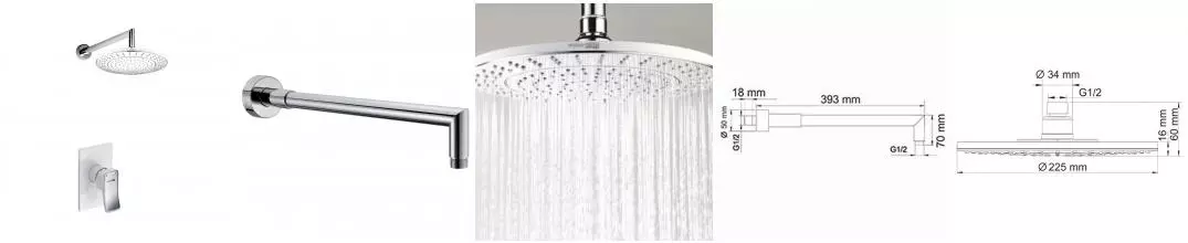 Душевая система «WasserKRAFT» A12667W белая/хром Душевая система «WasserKRAFT» A12667W белая/хром
