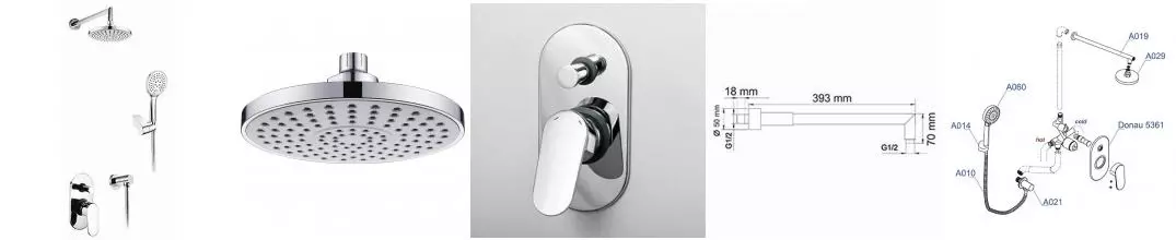 Душевая система «WasserKRAFT» A14029 хром Душевая система «WasserKRAFT» A14029 хром