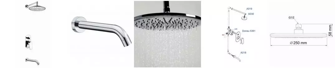 Душевая система «WasserKRAFT» A13030 хром Душевая система «WasserKRAFT» A13030 хром