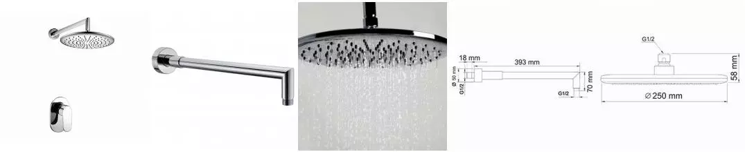 Душевая система «WasserKRAFT» A12030 хром Душевая система «WasserKRAFT» A12030 хром