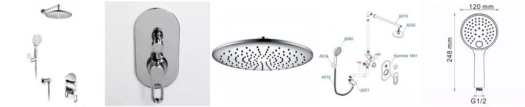 Душевая система «WasserKRAFT» A16830 хром