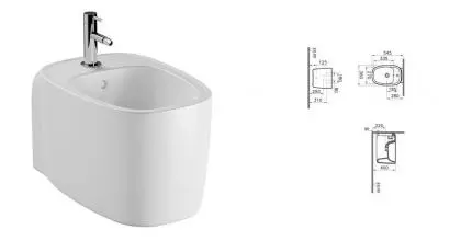 Подвесное биде «Vitra» Plural 7831B401-0288 белое матовое Подвесное биде «Vitra» Plural 7831B401-0288 белое матовое