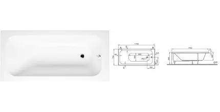 Ванна акриловая «Vitra» Optimum Neo 170/75 без опор без сифона белая Ванна акриловая «Vitra» Optimum Neo 170/75 без опор без сифона белая