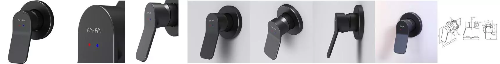 Смеситель для душа «Am.Pm» X-Joy F85A65022 чёрный Смеситель для душа «Am.Pm» X-Joy F85A65022 чёрный