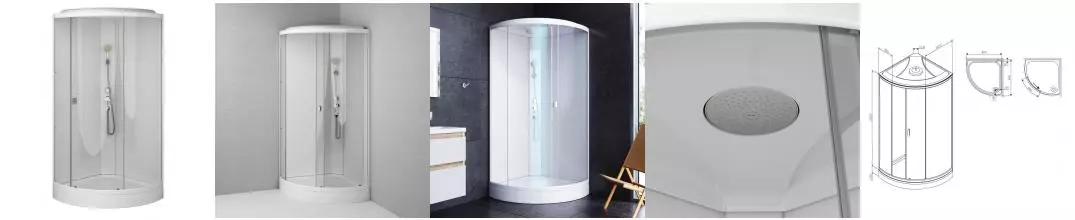 Душевая кабина «Am.Pm» X-Joy W88C-301-090WT 90/90 низкий поддон прозрачная/белая Душевая кабина «Am.Pm» X-Joy W88C-301-090WT 90/90 низкий поддон прозрачная/белая