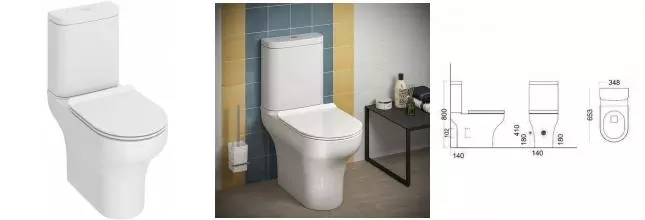 Унитаз компакт безободковый «Kerama Marazzi» Buongiorno BG.wc.01/BG.cis.01/PLM1.seat.02\WHT с сиденьем дюропласт с микролифтом белое Унитаз компакт безободковый «Kerama Marazzi» Buongiorno BG.wc.01/BG.cis.01/PLM1.seat.02\WHT с сиденьем дюропласт с микролифтом белое