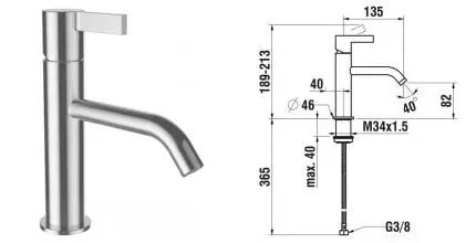 Смеситель для раковины «Laufen» Kartell By Laufen 3113310041201 хром