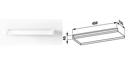 Полотенцедержатель «Laufen» Kartell By Laufen 3813310900001 на стену белый