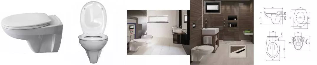 Подвесной унитаз безободковый «Pestan» Fluenta Basic 40006460 белая с сиденьем дюропласт с микролифтом белое