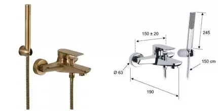 Смеситель для ванны «Remer» Infinity I02VO бронза Смеситель для ванны «Remer» Infinity I02VO бронза