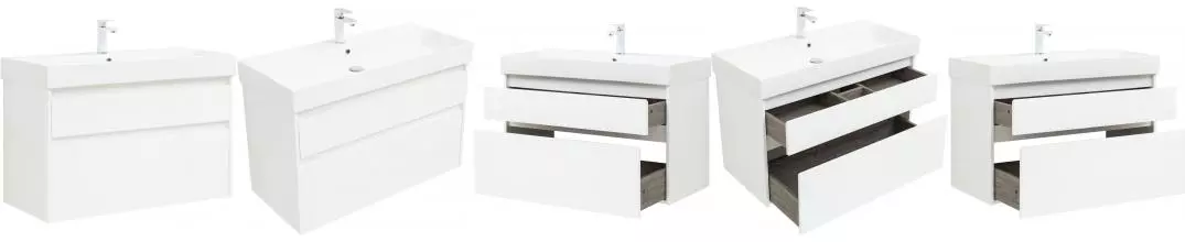 Тумба с раковиной «Aquanet» Nova Lite 100 (Stance 100) подвесная белая глянцевая Тумба с раковиной «Aquanet» Nova Lite 100 (Stance 100) подвесная белая глянцевая