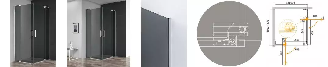 Душевой угол-ограждение «Cezares» SLIDER-AH-2-80/90-100/110-GRIGIO-Cr 110/90 тонированный/хром прямоугольный без поддона универсальный Душевой угол-ограждение «Cezares» SLIDER-AH-2-80/90-100/110-GRIGIO-Cr 110/90 тонированный/хром прямоугольный без поддона универсальный