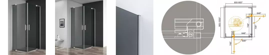 Душевой угол-ограждение «Cezares» SLIDER-AH-2-80/90-90/100-GRIGIO-Cr 100/90 тонированный/хром прямоугольный без поддона универсальный Душевой угол-ограждение «Cezares» SLIDER-AH-2-80/90-90/100-GRIGIO-Cr 100/90 тонированный/хром прямоугольный без поддона универсальный