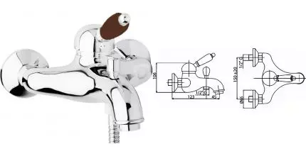 Смеситель для ванны «Cezares» ELITE-VM-01-Nc хром Смеситель для ванны «Cezares» ELITE-VM-01-Nc хром