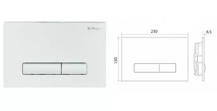 Кнопка смыва «Belbagno» GENOVA BB018-GV-BIANCO пластик белая Кнопка смыва «Belbagno» GENOVA BB018-GV-BIANCO пластик белая