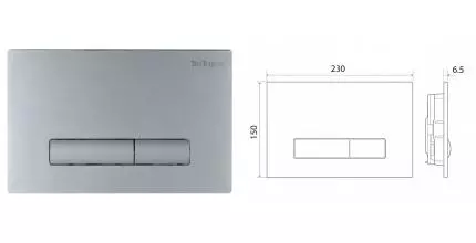 Кнопка смыва «Belbagno» GENOVA BB020-GV-CHROME.M хром матовый Кнопка смыва «Belbagno» GENOVA BB020-GV-CHROME.M хром матовый