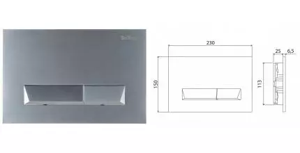Кнопка смыва «Belbagno» Marmi BB011-MR-CHROME.M матовый хром Кнопка смыва «Belbagno» Marmi BB011-MR-CHROME.M матовый хром