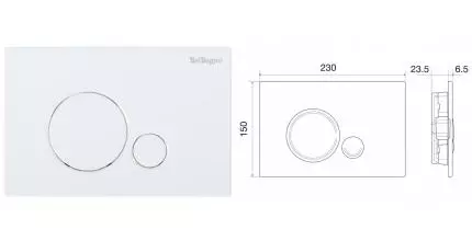 Кнопка смыва «Belbagno» Sfera BB014-SR-BIANСO пластик белая