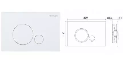 Кнопка смыва «Belbagno» Sfera BB014-SR-BIANCO белая