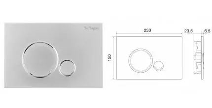 Кнопка смыва «Belbagno» SFERA BB015-SR-CHROME хром