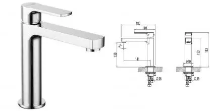 Смеситель для раковины «Lemark» Plus Grace LM1537 хром