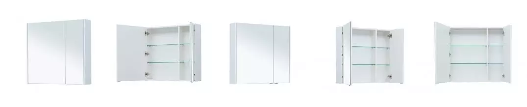 Зеркальный шкаф «Aquanet» Палермо 80 без света белый универсальный