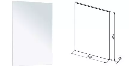 Зеркало «Aquanet» Lino 60 без света белое