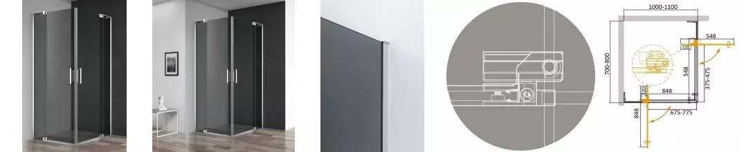 Душевой угол-ограждение «Cezares» SLIDER-AH-2-70/80-100/110-GRIGIO-Cr 110/80 тонированный/хром прямоугольный без поддона универсальный Душевой угол-ограждение «Cezares» SLIDER-AH-2-70/80-100/110-GRIGIO-Cr 110/80 тонированный/хром прямоугольный без поддона универсальный