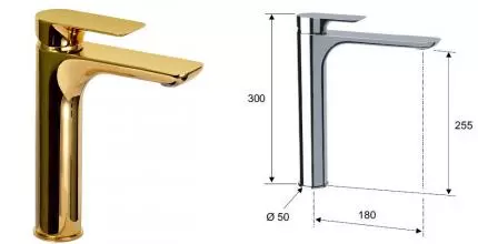 Смеситель для раковины «Remer» Infinity I11LDO золото