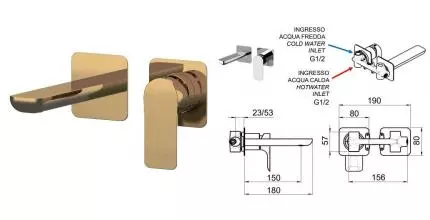 Смеситель для раковины «Remer» Infinity I15PVO бронза Смеситель для раковины «Remer» Infinity I15PVO бронза