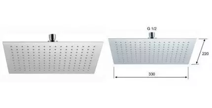 Верхний душ «Remer» 357UFRX хром