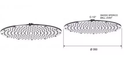 Верхний душ «Remer» 359MMXLX хром