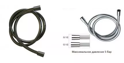 Душевой шланг «Remer» 332CN2G150CFP 150 см чёрный хром Душевой шланг «Remer» 332CN2G150CFP 150 см чёрный хром