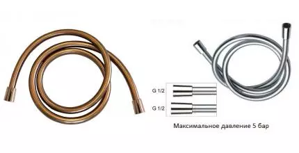 Душевой шланг «Remer» 332CN2G150RL 150 см полированная медь Душевой шланг «Remer» 332CN2G150RL 150 см полированная медь