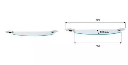 Полка в ванну «Remer» Zip ZP20 на стену хром