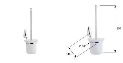 Ёршик для унитаза «Remer» Zip ZP66 на стену хром