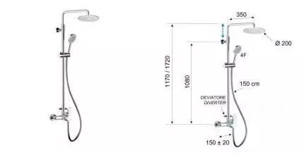 Душевая система «Remer» Winner W37A8MPEC20M хром Душевая система «Remer» Winner W37A8MPEC20M хром