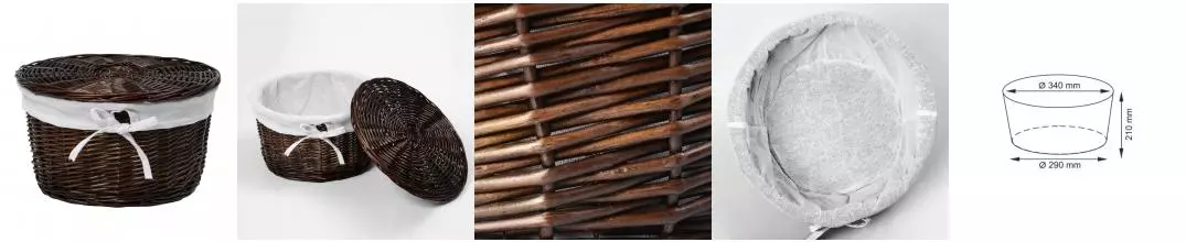 Корзина для белья «WasserKRAFT» Donau WB-530-L 16,3 л коричневая