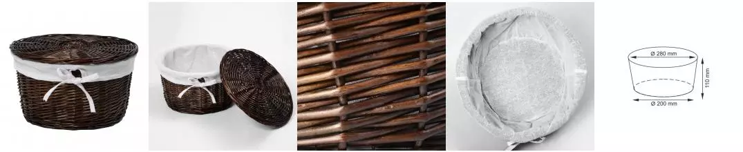 Корзина для белья «WasserKRAFT» Donau WB-530-M 5,8 л коричневая