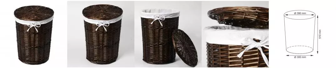 Корзина для белья «WasserKRAFT» Еlbe WB-740-M 56,7 л коричневая Корзина для белья «WasserKRAFT» Еlbe WB-740-M 56,7 л коричневая