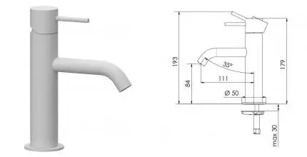 Смеситель для раковины «Remer» X-Style X11BO белый матовый