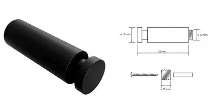 Крючок «Bemeta» Dark 104506080 на стену чёрный