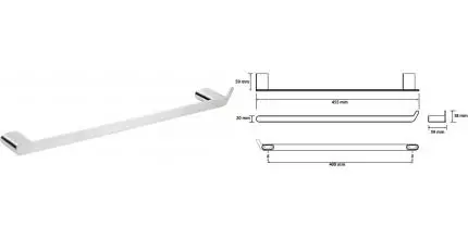Полотенцедержатель «Bemeta» Organic 157104351 на стену хром