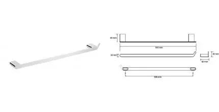 Полотенцедержатель «Bemeta» Organic 157104361 на стену хром