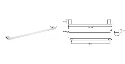 Полотенцедержатель «Bemeta» Organic 157104371 на стену хром Полотенцедержатель «Bemeta» Organic 157104371 на стену хром