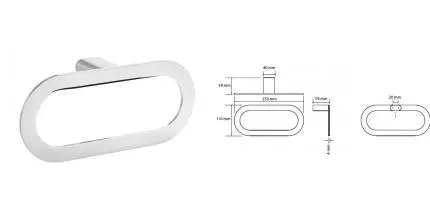 Полотенцедержатель «Bemeta» Organic 157104381 на стену хром